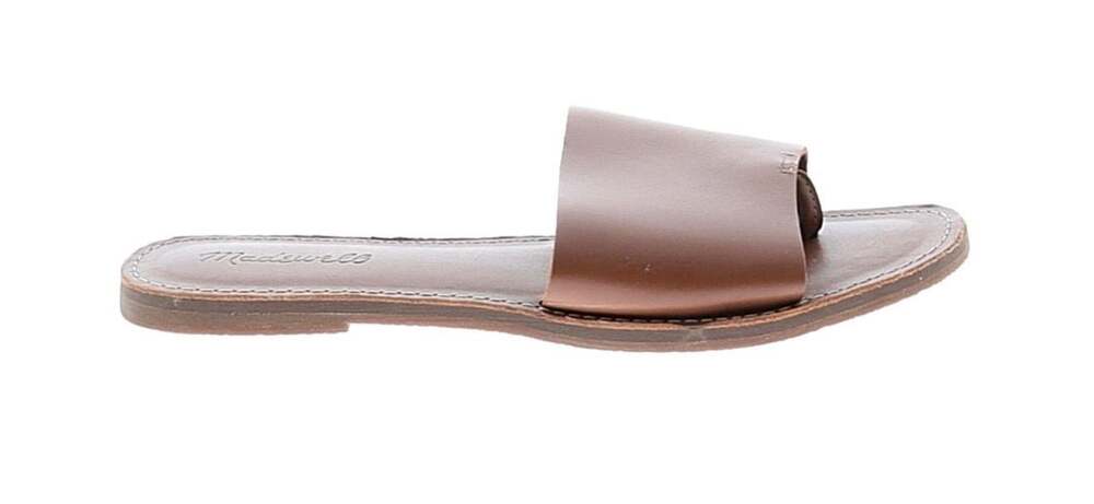 Madewell The Boardwalk Post Slide Sandal in Leather